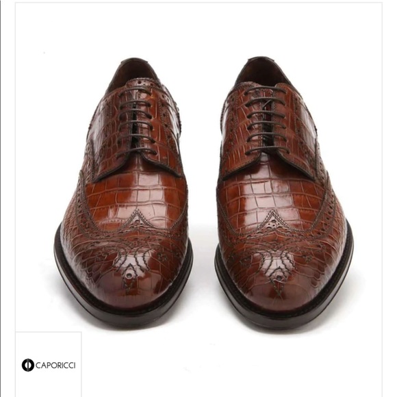 NEW listing 3318 CAPORICCI Sport Rust brown Alligator shoe - Picture 3 of 5